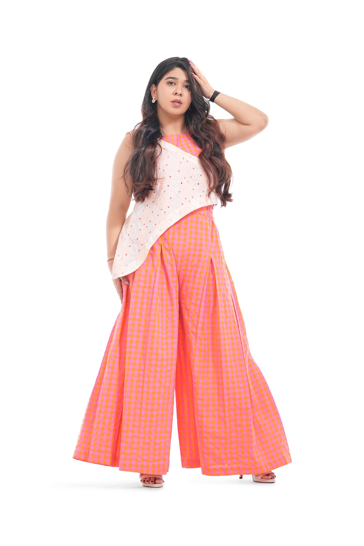 The Gingham Ghoomar Co- ord